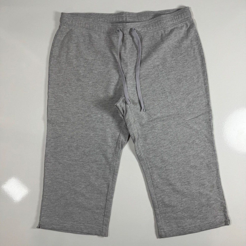 N.Y.L. Capri Sweatpants Lounge Drawstring Pocket Petite PM